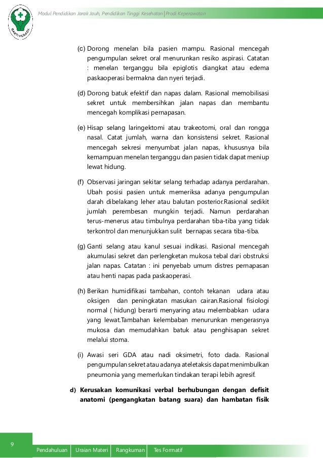 Askep pada pasien dengan gangguan pernafasan akibat Kanker