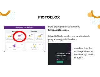Modul 1 Indormatika Pictoblox kelas 9 SMP | PDF