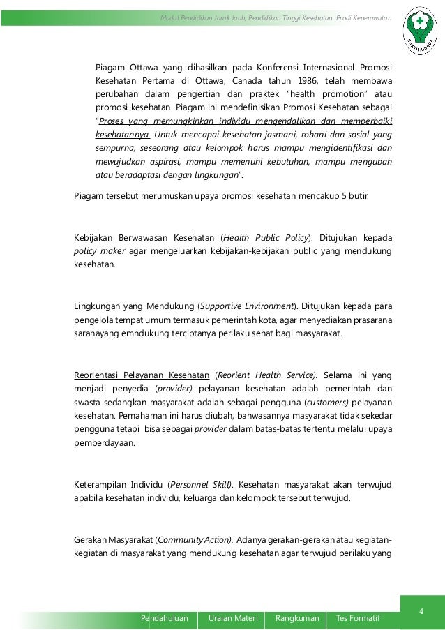 Teori Dasar Promosi Kesehatan