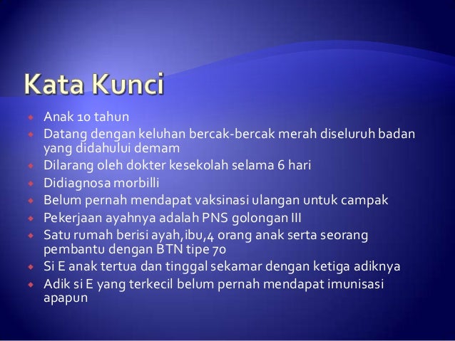 Penyakit dalam Keluarga: Morbili