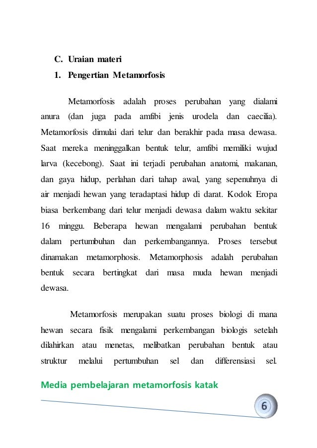 Modul Metamorfosis Katak Cipta Karyani Modul Metamorfosis Katak Cipta Karyani
