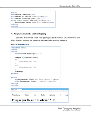 Modul 2 - CSS | PDF