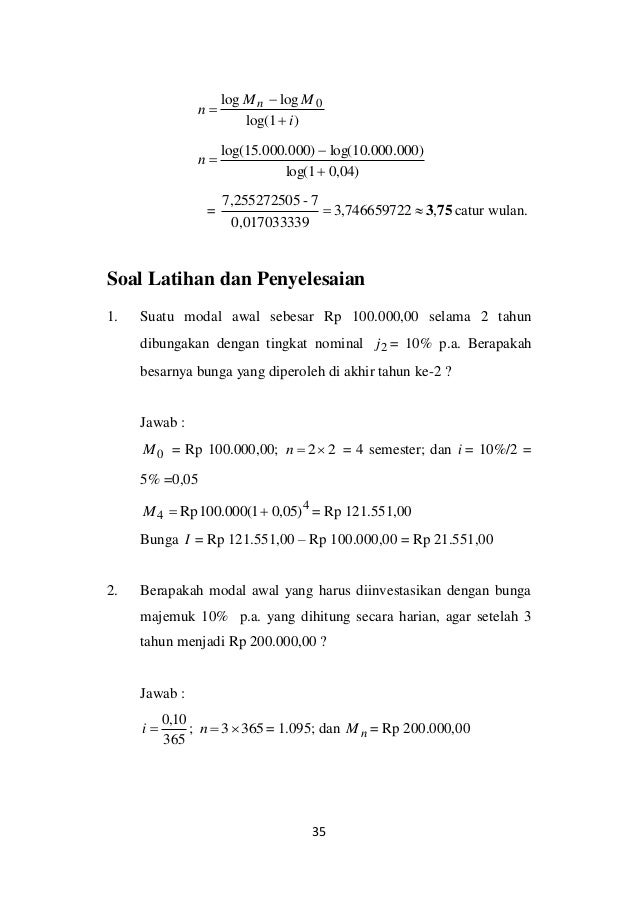 Bunga Majemuk Matematika Keuangan