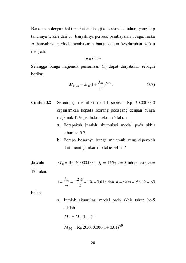 Bunga Majemuk Matematika Keuangan