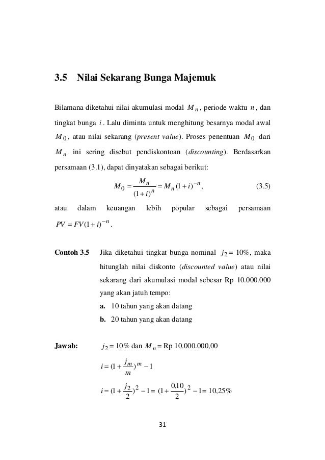 Bunga Majemuk Matematika Keuangan