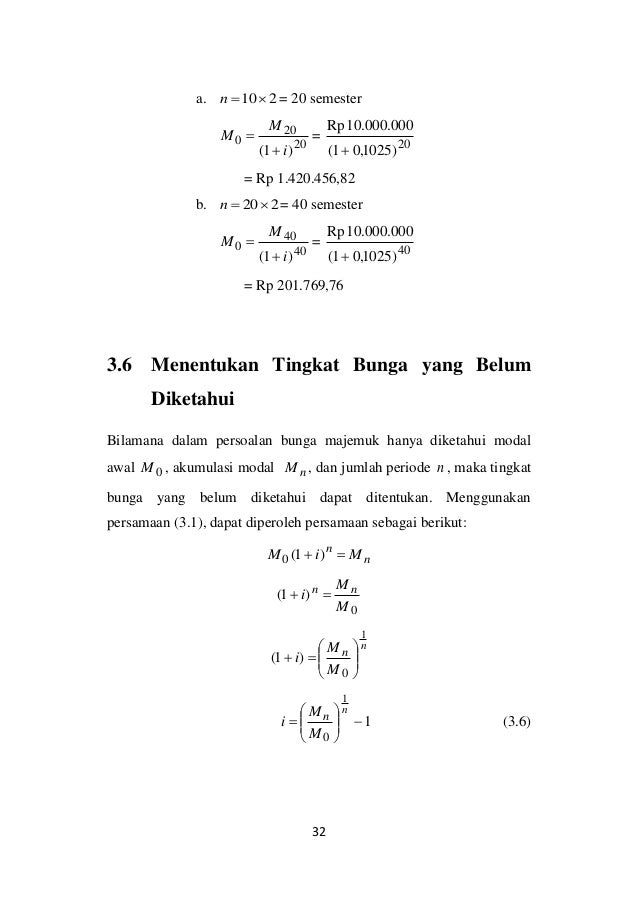 Contoh Soal Matematika Keuangan Bunga Majemuk Terbaru