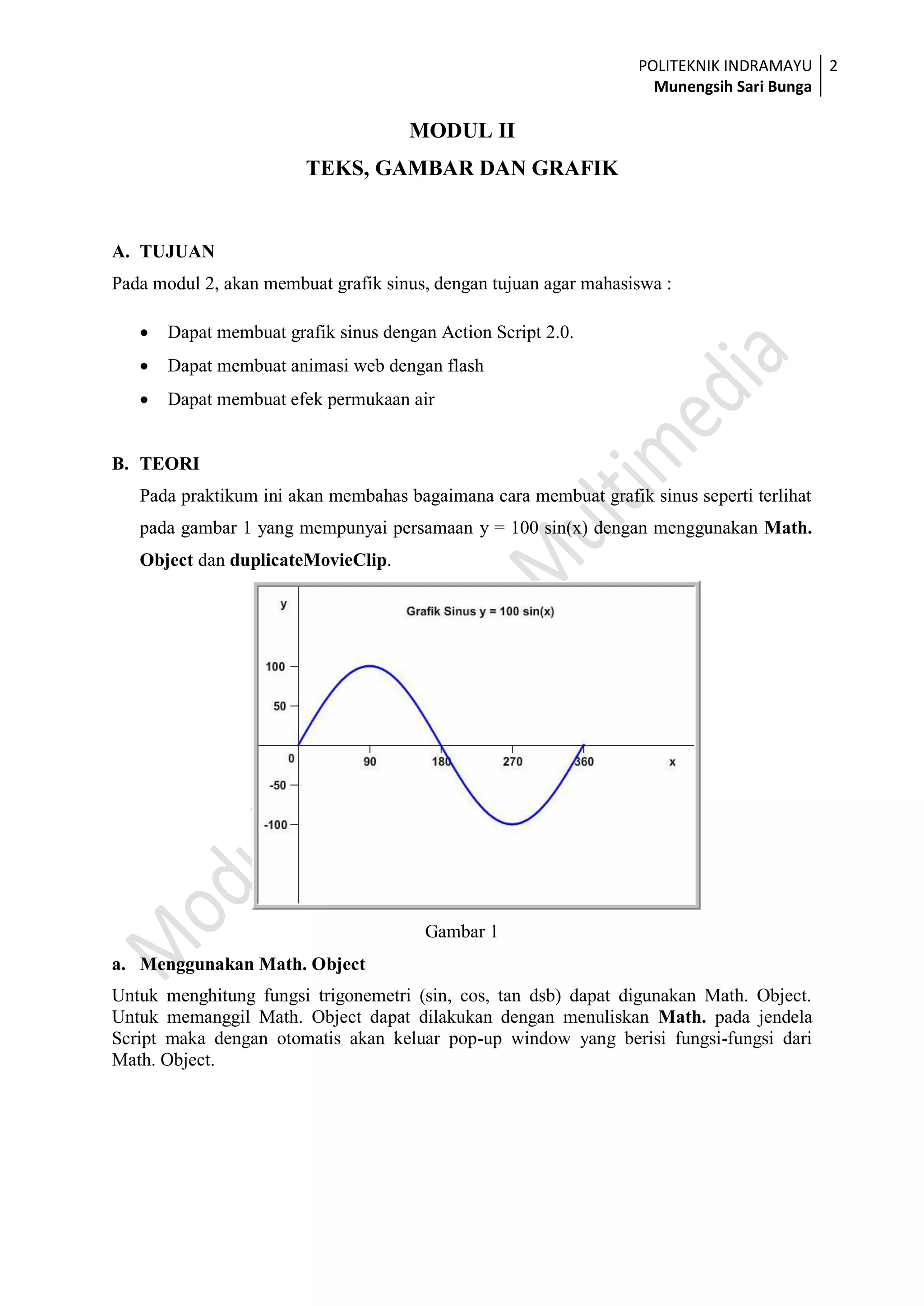 Grafik Math Modul 2 teks, gambar & grafik | PDF