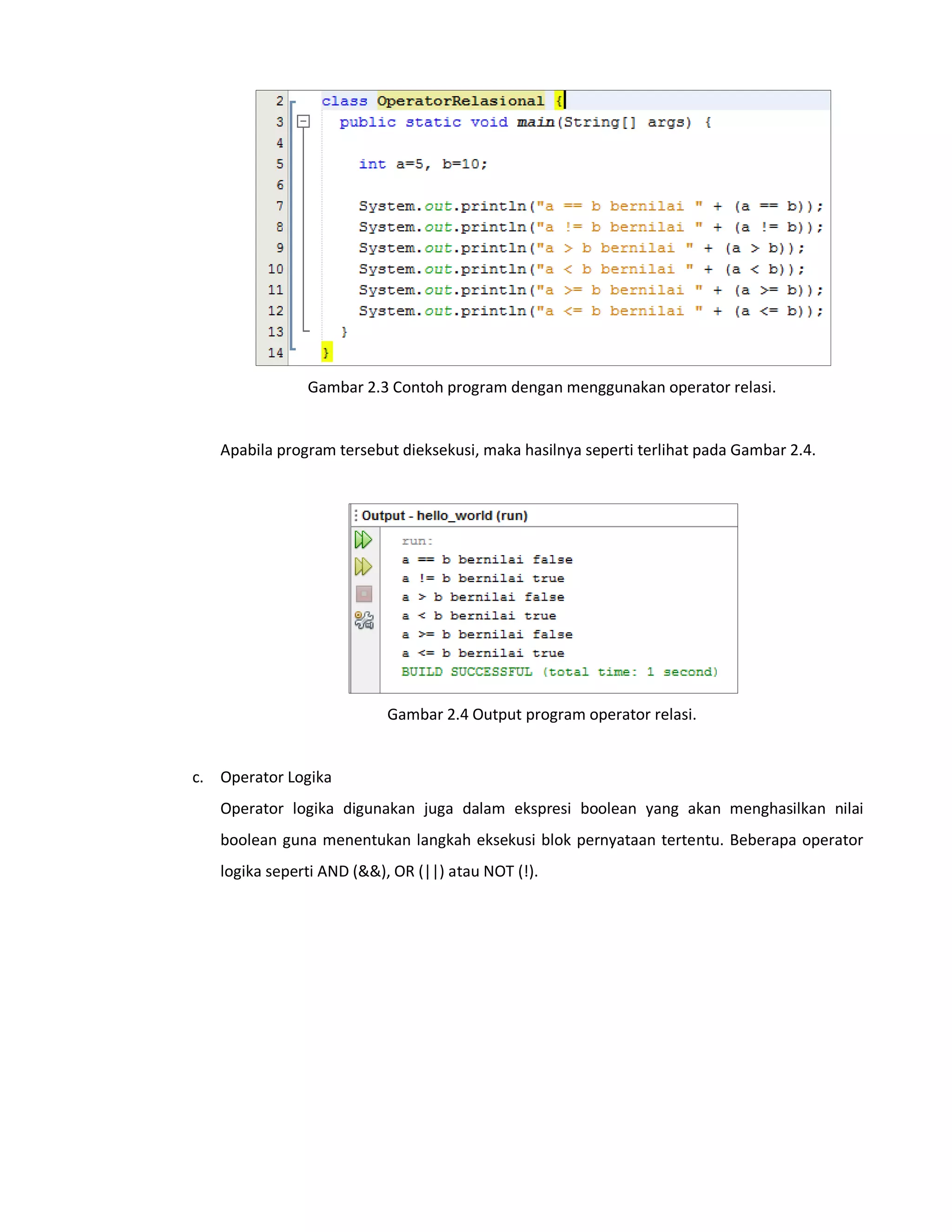 Modul 2 variabel, tipe data dan operator | PDF
