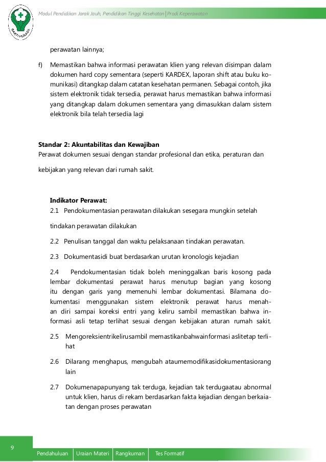 Standar Dokumentasi Keperawatan