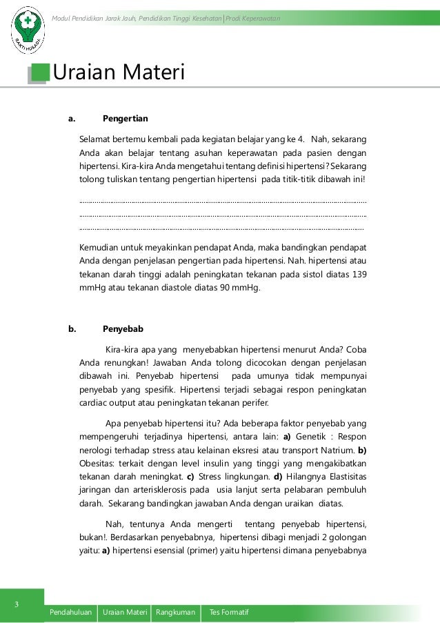 ASUHAN KEPERAWATAN PADA PASIEN HIPERTENSI