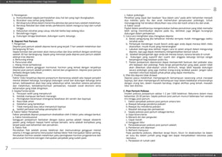 Modul Pendidikan Jarak Jauh Pendidikan Tinggi Kesehatan
Modul Pendidikan Jarak Jauh Jenjang Diploma 3 Program Studi Kebidanan
7
8
5. Penanganan
a.	 Komunikasikan segala permasalahan atau hal lain yang ingin diungkapkan.
b.	 Bicarakan rasa cemas yang dialami.
c.	 Bersikaptulusikhlasdalammenerimaaktivitasdanperanbarusetelahmelahirkan.
d.	 Bersikap fleksibel dan tidak terlalu perfeksionis dalam mengurus bayi dan rumah
tangga.
e.	 Kebutuhan istirahat yang cukup, tidurlah ketika bayi sedang tidur.
f.	 Berolahraga ringan.
g.	 Dukungan tenaga kesehatan, dukungan suami, keluarga.
B. Depresi Post Partum
1. Pengertian
Depresi post partum adalah depresi berat yang terjadi 7 hari setelah melahirkan dan
berlangsung 30 hari.
Gejala konstan dan persisten akan menurunkan dan bisa sembuh dengan sendirinya
setelah 30 hari berlangsung. Gejala yang menonjol pada depresi post partum adalah
adanya trias depresi:
a. Berkurang energi
b. Penurunan efek
c. Hilang minat (anhedonia)
Disebabkan karena gangguan hormonal, hormon yang terkait dengan terjadinya
depresi post partum adalah prolaktin, steroid dan progesteron. Depresi post partum
berbeda dengan baby blues.
2. Predispsosisi
Faktor risiko terjadinya depresi postpartum diantaranya adalah ada riwayat penyakit
mental didalam keluarga, kurangnya dukungan sosial dan dukungan keluarga serta
teman, kekhawatiran akan bayi yang sebetulnya sehat, kesulitan selama persalinan
dan melahirkan, ketidakharmonisan perkawinan, masalah sosial ekonomi serta
kehamailan yang tidak diinginkan.
3. Gejala/Tanda-tanda
a.	 Perasaan sedih yang menyeluruh
b.	 Ketidak mampuan berhenti menangis
c.	 Peningkatan kecemasan (mengenai kesehatan diri sendiri dan bayinya)
d.	 Rasa tidak aman
e.	 Kelelahan yang berlebihan
f.	 Tidak menyukai atau takut menyentuh bayinya
g.	 Sedikit perhatian terhadap penampilan diri
4. Faktor-faktor Penyebab
Faktor penyebab depresi postpartum disebabkan oleh 4 faktor yaitu sebagai berikut:
a. Faktor konstitusional
Gangguan postpartum berkaitan dengan status paritas adalah riwayat obstetrik
pasien yang meliputi riwayat hamil sampai bersalin, serta adakah komplikasi yang
terjadi pada saat kehamilan dan persalinan.
b. Faktor fisik
Perubahan fisik setelah proses kelahiran dan memuncaknya gangguan mental
selama 2 minggu pertama menunjukan bahwa faktor fisik merupakan faktor penting.
Perubahan hormon setelah melahirkan yaitu peningkatan hormon progesterone dan
penurunan hormone estrogen merupakan penyebab yang sudah pasti.
c. Faktor psikologis
Peralihan yang cepat dari keadaan “dua dalam satu” pada akhir kehamilan menjadi
dua individu yaitu ibu dan anak memerlukan penyesuaian psikologis. Untuk
menanggulangi hal tersebut dibutuhkan rasa cinta dan kasih antara ibu dan anak.
d. Faktor social
Paykel dalam penelitiannya mengemukakan bahwa pemukiman yang tidak memadai
lebih sering menimbulkan depresi pada ibu, demikian juga dengan kurangnya
dukungan dalam perkawinan.
5. Cara-cara menghidari atau mengatasi depresi
a.	 Batasi pengunjung jika kehadiran mereka ternyata malah mengganggu waktu
istirahat anda
b.	 Perbanyak mendengar musik favorit anda agar anda dapat merasa lebih rileks
disarankan musik-musik yang menenangkan
c.	 Lakukan olahraga atau latihan ringan, cara ini selain ampuh dalam mengurangi
depresi, tapi juga dapat membantu mengembalikan bentuk tubuh
d.	 Sesekali berpergianlah agar anda tak merasa bosan, karena berada di rumah
e.	 Dukungan yang suportif dari suami dan anggota keluarga lainnya sangat
berpengaruh bagi keadaan psikis ibu.
f.	 Pasien postpartum depression dapat memperoleh bantuan dari psikiater atau
ahli kejiwaan dan psikologi. Pada terapi penyembuhan yang awal, pasien tidak
akan diberikan obat-obatan untuk diminum, tetapi lebih kepada dukungan
secara psikologis yang juga melihat orang-orang terdekat pasien. Jangan takut
memberi informasi kepada pihak-pihak yang dapat membantu.
6. Efek bila depresi tidak dirawat
Depresi pasca melahirkan mempengaruhi kemampuan seseorang untuk merawat
bayinya, dan akan mempengaruhi kemampuan bayi dalam kedekatan emosionalnya
dengan orang lain, dalam masalah bersikap, tingkat aktifitas yang lemah, masalah
tidur dan distress
C. Post Partum Psikosa
Insiden psikosis postpartum sekitar 1-2 per 1000 kelahiran. Rekurensi dalam masa
kehamilan 20-30 persen. Gejala psikosis post partum muncul beberapa hari sampai
4-6 minggu post partum.
1.	 Faktor penyebab psikosis post partum antara lain:
a.	Riwayat keluarga penderita psikiatri
b.	Riwayat ibu menderita psikiatri
c.	Masalah keluarga dan perkawinan
2.	 Gejala psikosis post partum sebagai berikut:
a.	Gaya bicara keras
b.	Menarik diri dari pergaulan
c.	Cepat marah
d.	Gangguan tidur
3.	 Penatalaksanaan psikosis post partum adalah:
a.	Pemberian anti depresan
b.	Berhenti menyusui
Pada penderita psikosis, diberikan terapi litium, litium ini disekresikan ke dalam
air susu ibu dalam jumlah yang tinggi dan dapat menyebabkan toksisitas pada
neonatus.
c.	Perawatan di rumah sakit
 