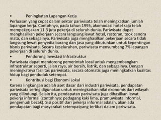 Peranan Pariwisata dalam Bidang Sosial-Ekonomi (Modul 2) | PPT