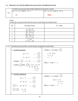 Modul 2 Persamaan Linear