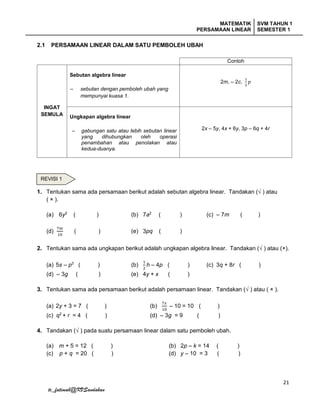 Modul 2 Persamaan Linear