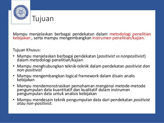 Modul 2 Sub Modul 2 Metode Riset Kebijakan