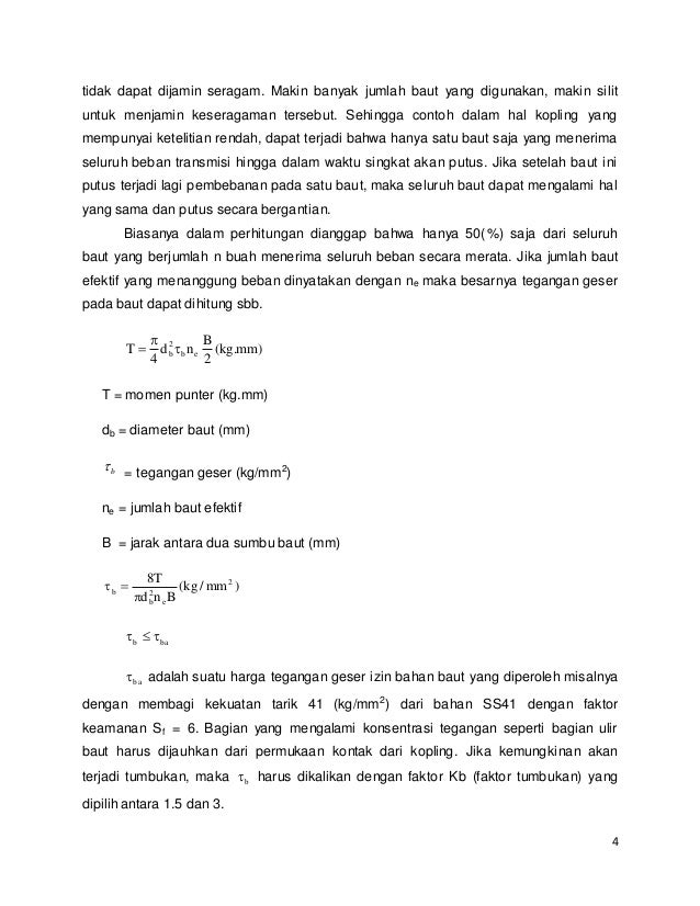 Elemen Mesin 3 - Perencanaan Kopling