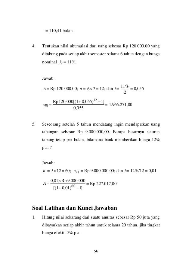 Anuitas Biasa Matematika Keuangan