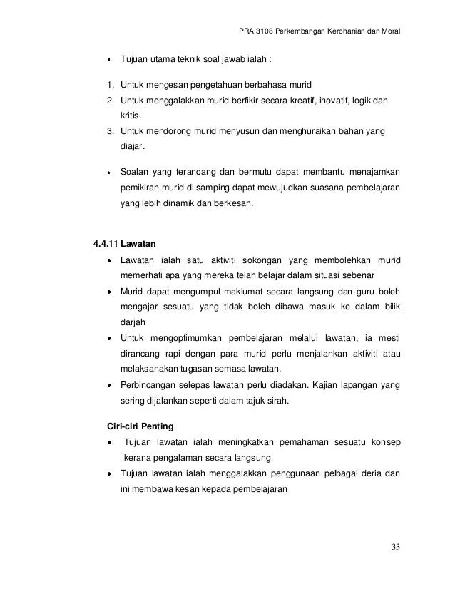 Modul 3108 Prekembangan Kerohanian Dan Moral