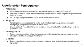 Modul Algoritma dan Pemrograman Materi Bimtek Informatika | PDF