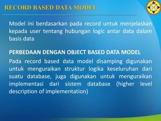 Modul 3 matakuliah Basis Data - Data Model | PPTX