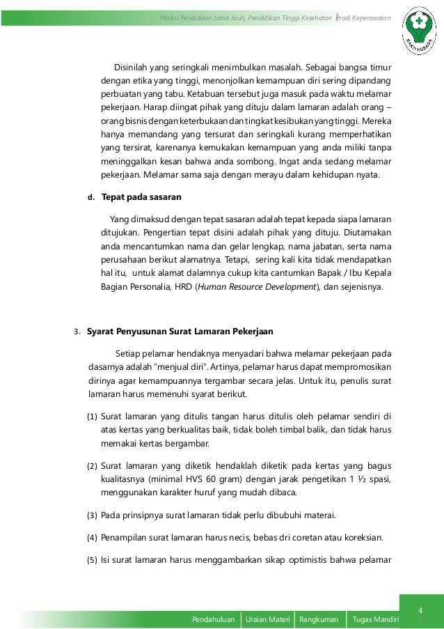 ditulis tangan surat diketik yang lamaran baik atau Modul 4 ditulis tangan surat diketik yang lamaran baik atau Modul 4