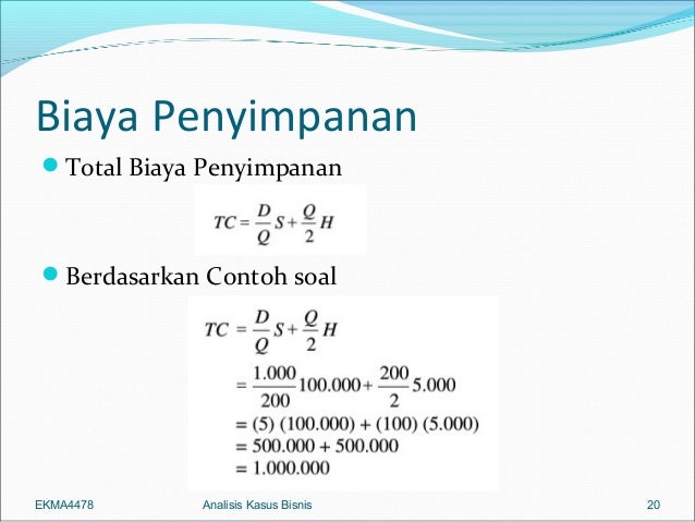 Assignment 2 Eoq With Quantity Discount Contoh Soal Assignment 2 Eoq With Quantity Discount Contoh Soal