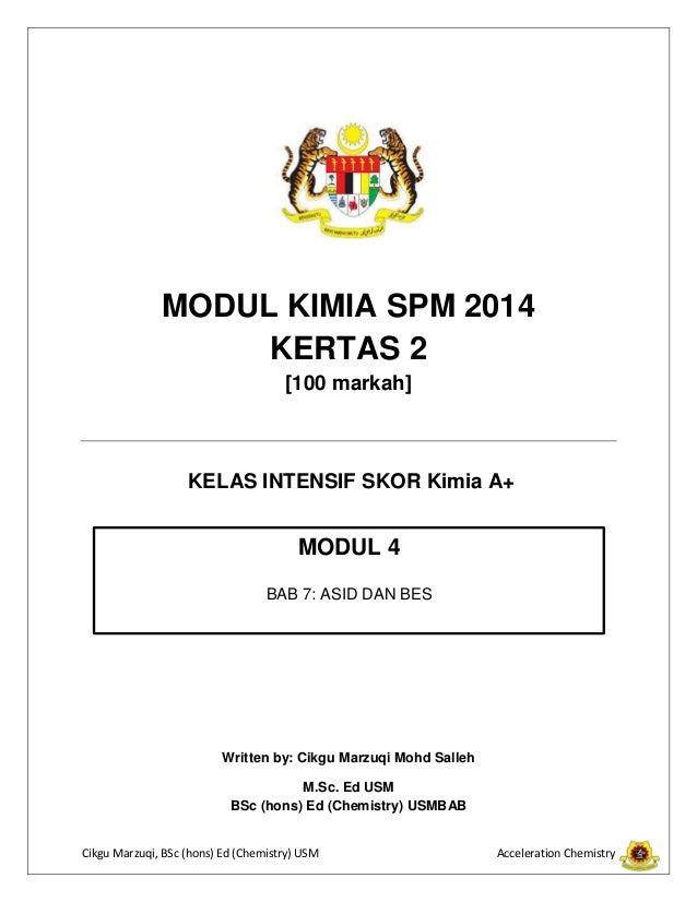 Modul 4 Kimia Spm 2014