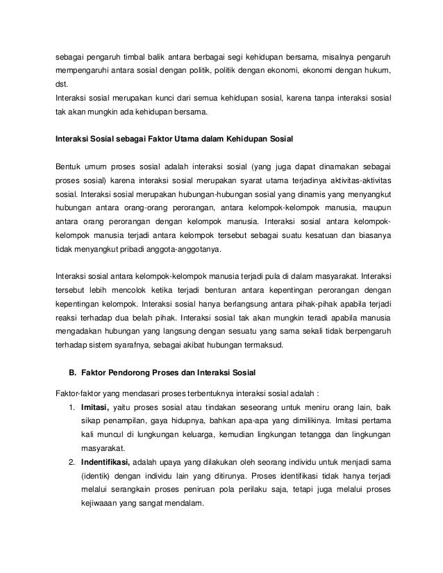 Proses Sosial Dan Interaksi Sosial