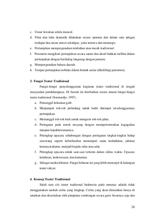 Modul Iv Seni Budaya Kb 2 Teater Tradisional Modern Dan Kontemporer