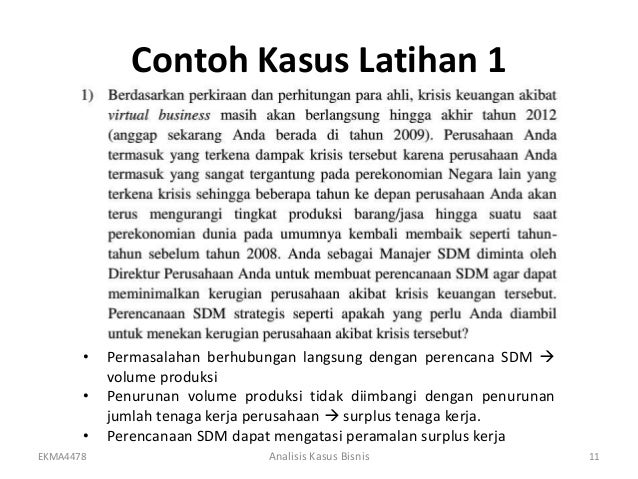 EKMA 4478 - Analisis Kasus Bisnis Modul 5 : Analisis Kasus 