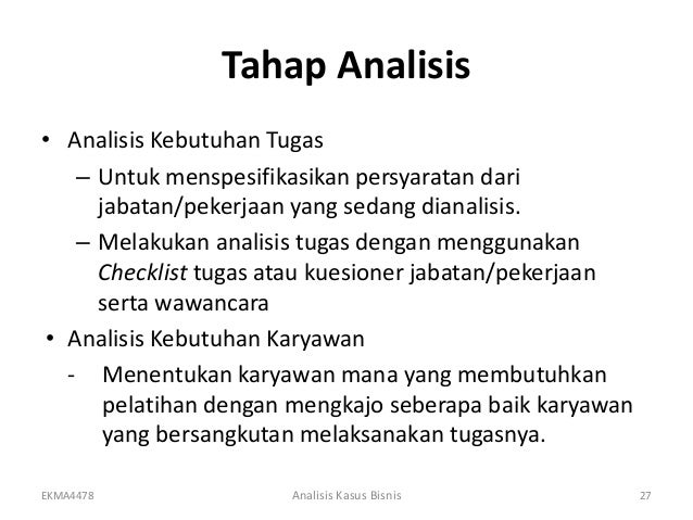 EKMA 4478 - Analisis Kasus Bisnis Modul 5 : Analisis Kasus 