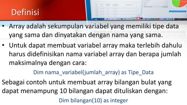 Modul 5 Array (Visual Basic) | PPT