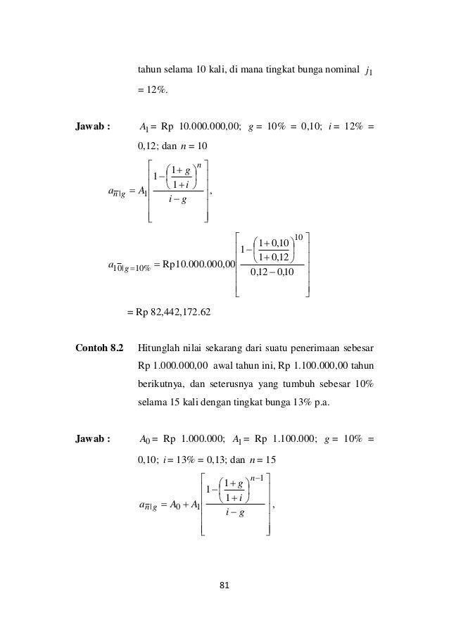 Anuitas Tumbuh Dan Variabel Matematika Keuangan