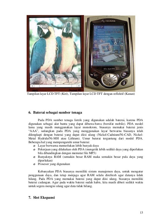 Analisis Perangkat PDA (Personal Digital Assistant)
