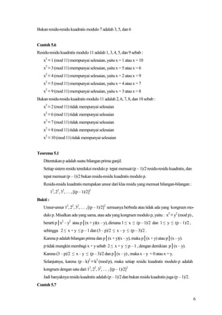 Modul 5 residu kuadratis | PDF