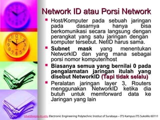Contoh Network Id Modul 5 IP dan Netmask jaringan komputer.ppt
