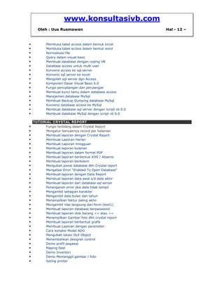 M odul 5 komponen dasar visual basic 2 | PDF
