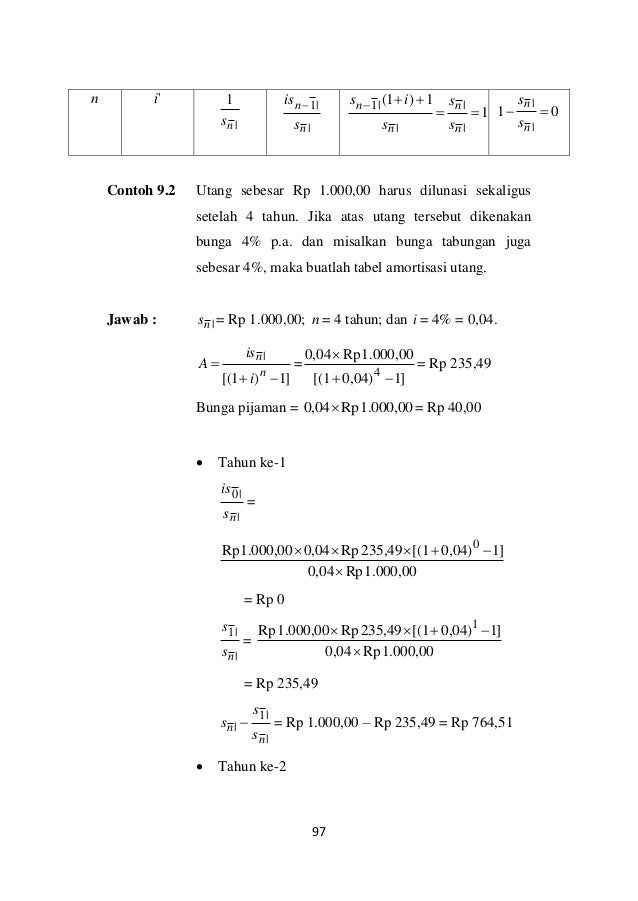 Contoh Soal Amortisasi Dan Jawabannya