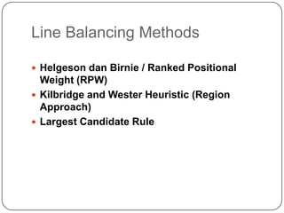 assembly line balancing | PPTX