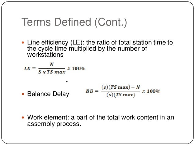 assembly line balancing