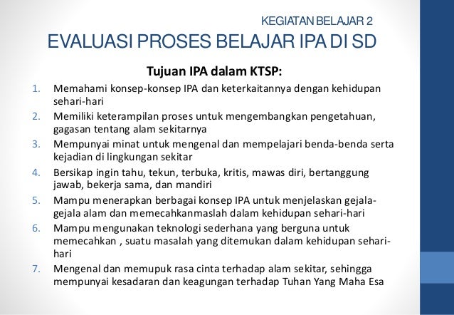 Pembelajaran Ipa Di Sd