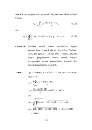 Saham, Yield, dan Return (Matematika Keuangan) | PDF