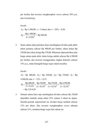 Saham, Yield, dan Return (Matematika Keuangan) | PDF