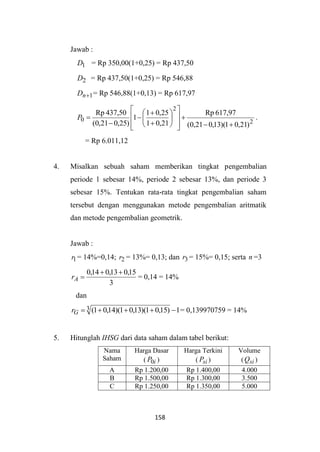 Saham, Yield, dan Return (Matematika Keuangan) | PDF