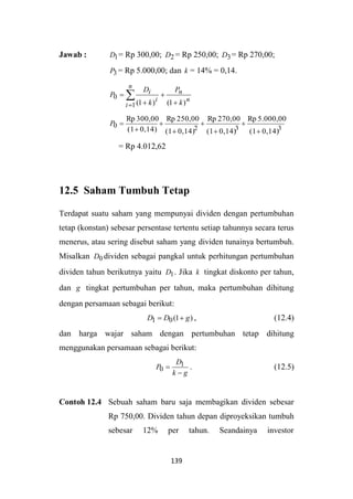 Saham, Yield, dan Return (Matematika Keuangan) | PDF
