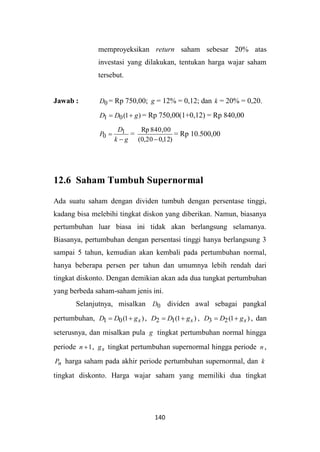 Saham, Yield, dan Return (Matematika Keuangan) | PDF