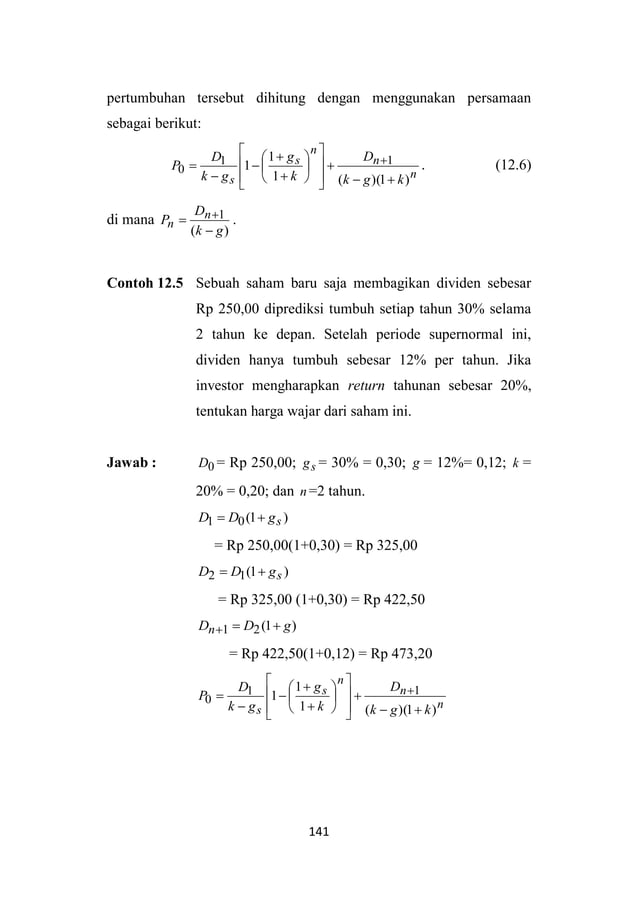 Saham, Yield, dan Return (Matematika Keuangan) | PDF