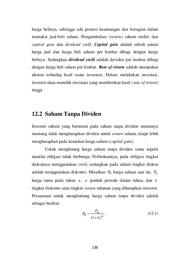 Saham Yield Dan Return Matematika Keuangan<script async src=