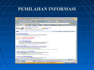 PEMILAHAN INFORMASI 
 