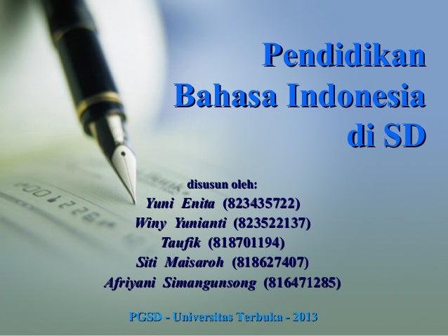 Model Pembelajaran Bahasa Indonesia Di Sd - Seputar Model